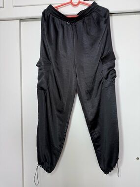 Black Cargo Jogger Pants